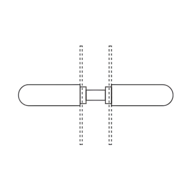RANDI door handle without rosettes